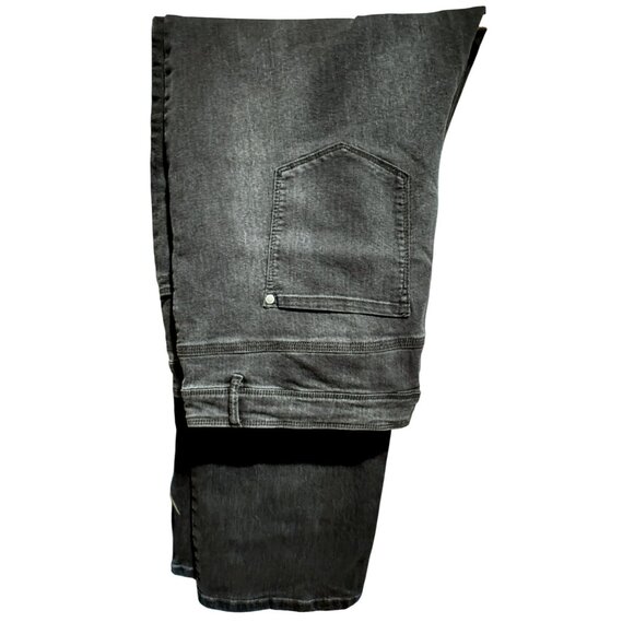 Womens Sz 22 PLUS Jeans Black Wash Boot Cut High Rise Classic 5 Pocket - Picture 1 of 7